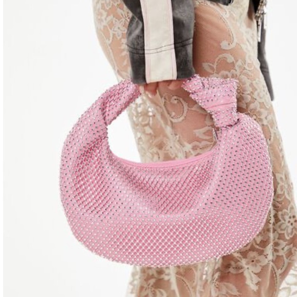 Forever 21 Handbags - NWT Rhinestone Mesh Clutch Bag